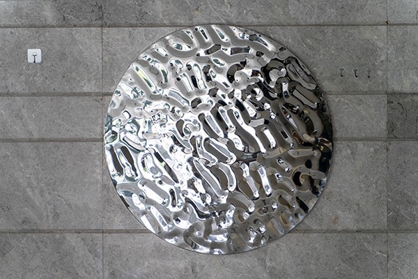 Custom Round Coral Pattern Stainless Steel Wall Sculpture – Mirror Finish Modern Art